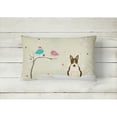 thumbnail image 2 of Carolines Treasures BB2608PW1216 Christmas Presents between Friends Bull Terrier - Dark Brindle Canvas Fabric Decorative, 2 of 3