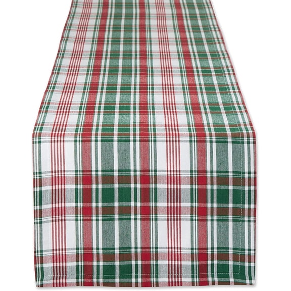 Yuletide Red and Green Plaid Table Runner 14x72
