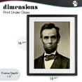 thumbnail image 4 of Stupell Industries Traditional Iconic Lincoln Portrait Black Framed Print Under Glass, 13 x 16, by Alexander Gardner, 4 of 8
