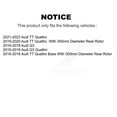thumbnail image 2 of CMX Front Rear Disc Brake Rotors Kit for Car Audi Q3 Quattro TT K8-101426, 2 of 8