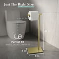thumbnail image 5 of Gatco Square Freestanding Toilet Paper Holder, Brushed Brass, 5 of 5