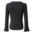 thumbnail image 7 of Likimi Womens T Shirts Crew Neck Solid Color Long Sleeve Tops For Women Casual Pullover Size S, 7 of 7