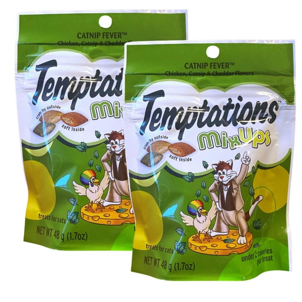 Temptations Catnip Fever Mixed Up Cat Treats 1.7oz Bags Crunchy Soft