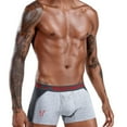 thumbnail image 2 of VgaVtl Plus Size Mens Boxers Sports Underwear for Men Physiological Homewear Single Color Support Underpants,Gray 3XL, 2 of 8