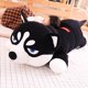 thumbnail image 2 of Nuevo Jersey de peluche de Husky a rayas, juguete divertido y suave, perro Husky, animales de juguete, regalo de cumpleaños para niños gris/negro, 2 of 5