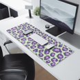 thumbnail image 2 of Long Mouse Pads for Desk,Green and Purple Of Leopard Print Desk Mats on Top Of Desks, Desk Mouse Pad Extra Large with 3mm Non-Slip Base and Stitched Edge for Gaming,Office,Work,Home 31.5"x11.8", 2 of 6