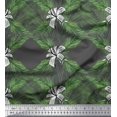 thumbnail image 1 of Soimoi Gris Tissu de Canard de Coton Pin & Feuilles Tissu Imprimé 1 Yard 44 Inch Wide, 1 of 3