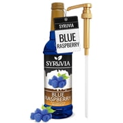 Syruvia Blue Raspberry Pure Cane Syrup, 25.4 fl Oz With Pump