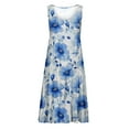 thumbnail image 4 of Casual Sleeveless Summer Dress for Women Beach A Line Swing Sundress Lightweight Vacation Dress, 4 of 5