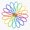 1pcs, variant on Infinite Rainbow Flower Flight Art Vinyl Decal Sticker