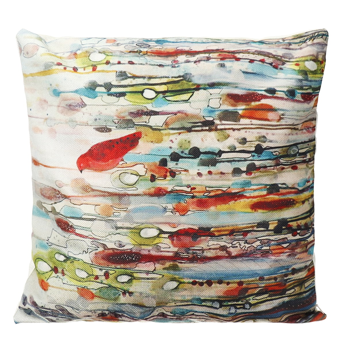 KUDOSALE Decorative Throw Pillow Case Cushion Cover 18''x18'' Retro Oil