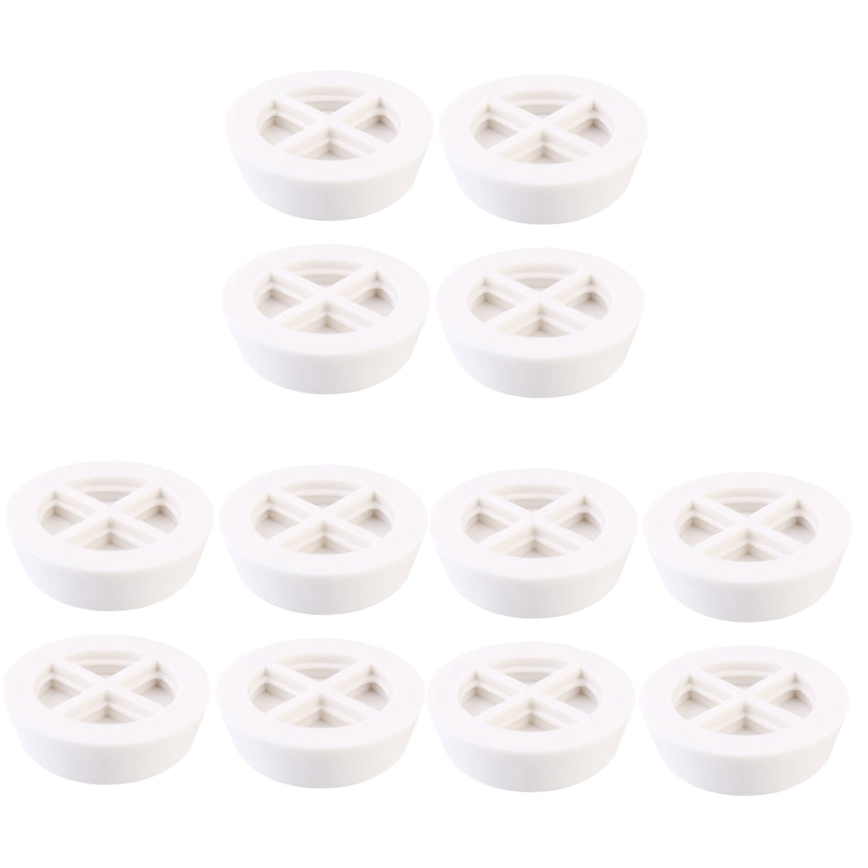 Raindrops 12 pcs Washing Machine Mat Cushion Non-slip Anti-slip Dryer Pads Floor Protector (White)