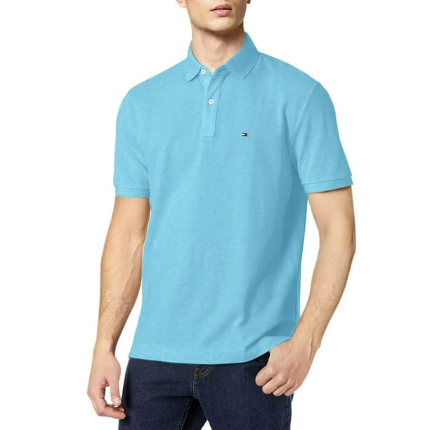 Polo Tommy Hilfiger de manga corta, corte clásico, azul, para hombre