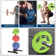 thumbnail image 2 of YUSAZENS 35 LB Total Cast Iron Rubber Coated Weight Plate Set Including 2.5LB 5LB 10LB Plates Home Strength Workout Accessories, 2 of 7