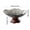 Gray, variant on Clear Plastic Elegant Pedestal Trifle Bowl Imitation Wood Grain Tall Fruit Plate Clear Plastic Serving Bowls For Party Fruit Bowl Petal-Shaped Organizer Bowls For Parties,Daily Use,Catering,Christmas