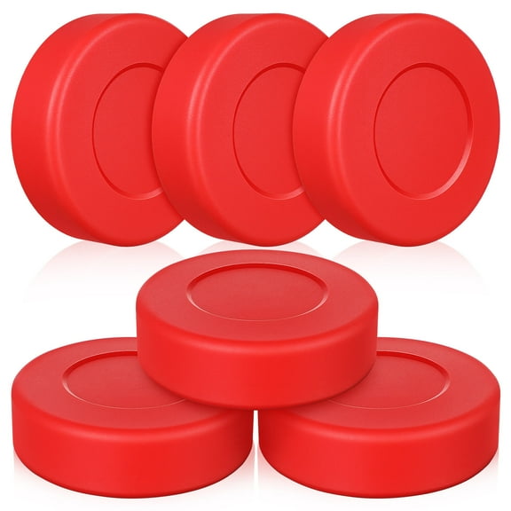 LEORX 6Pcs Red Circular Hockey for Ice and Street Hockey Training Sessions