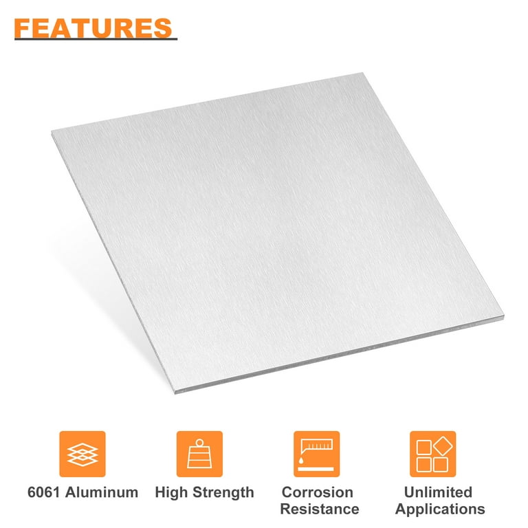 1/4" Thick 5052 Aluminum Sheet Plate - 36" X 12" Size, Durable & Corrosion-Resistant For DIY, Signage, & Metal Projects