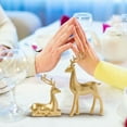thumbnail image 2 of Wmkox8yii 2PCS Elk Resin Statues,Seated and Standing Elegant Lucky Deer,Christmas Reindeer Figurines,for Living Room,Wine Cabinet,Display Stand,Bedroom,Office Desktop, 2 of 9