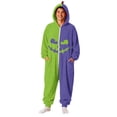 thumbnail image 3 of Basysin Halloween Pajamas Split Color Hooded Onesie Pajamas Soft Unisex Long Sleeve Jumpsuit Comfortable Cosplay Costume For Men And Women Halloween Costume Sleepwear, 3 of 8