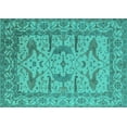 thumbnail image 1 of Ahgly Company Indoor Rectangle Oriental Turquoise Blue Industrial Area Rugs, 8' x 10', 1 of 4