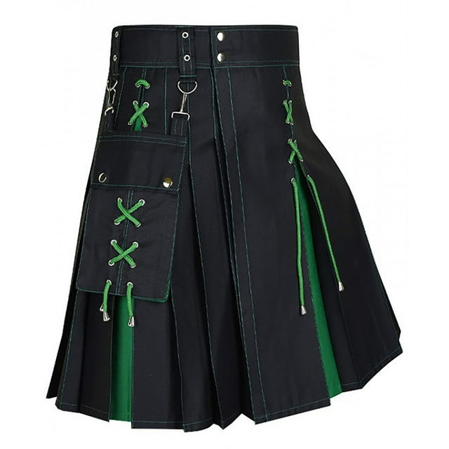 SHIXIAOO Robe de Vacances Écossaise Tendance Mode Couleur Jupe Plissée Mémoire Confortable avec Jean Coupé Mignon Cravate Intérieur 10 Étoiles Paillettes Pantalons Femmes Hommes Petit Groupe Taille Pantalon de Survêtement