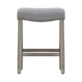 thumbnail image 4 of Home Square 29" Saddle Seat Rubberwood Bar Stool in Navy Blue - Set of 3, 4 of 7