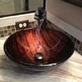 thumbnail image 5 of Novatto NSFC-025057ORB MIMETICA Round Glass Vessel Bathroom Sink Set, Oil Rubbed Bronze, 5 of 7