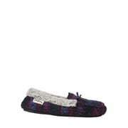 Dearfoams Kids Cozy Fairisle Tie Moccasin Slippers (Toddler, Little Girls & Big Girls)