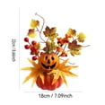 thumbnail image 3 of THOPBPRK 8.6" Halloween Decorations Artificial Pumpkins Decor with Fall Maple Leaves Autumn Tabletop Ornament Thanksgiving Dinner Table Centerpiece Indoor Home Accents, 1Pack C, 3 of 6
