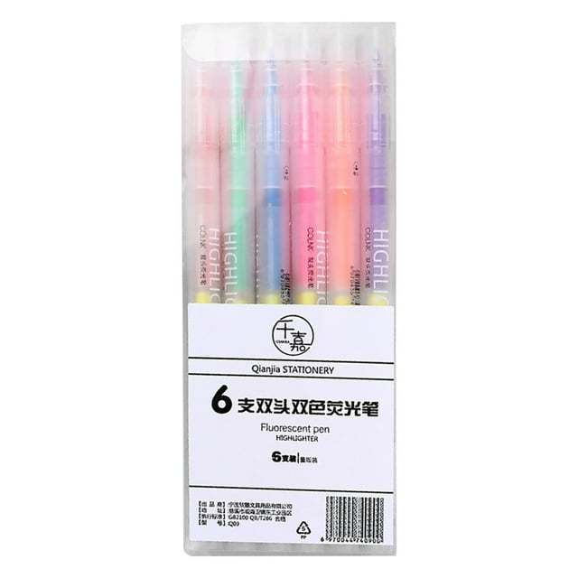 Vaidha Beautiful And Lovely Double Head Double Color Fluorescent Pen Various Colors Fluorescent Pen Is Used For Recording Notes Marker Pen And School Stationery 5ML