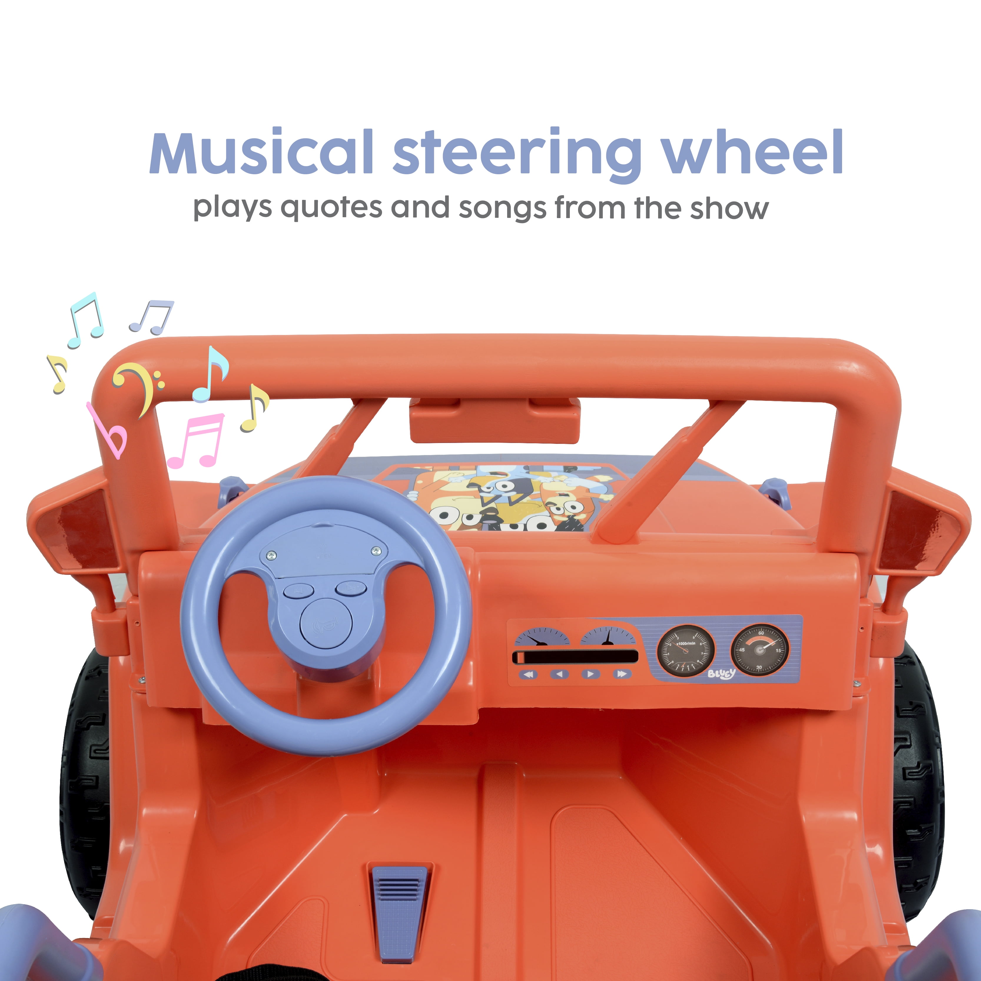 12V Bluey 4-Wheeler Ride-on, Battery Powered Car for Kids with Sounds, Ages 3+