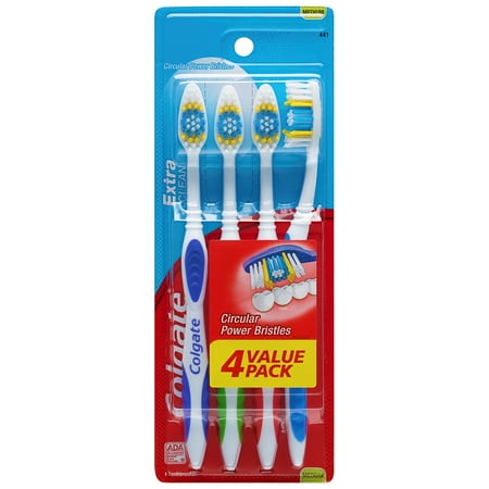 Colgate Extra Clean Full Head Toothbrush, Medium - 4 Count