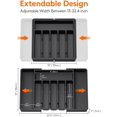 thumbnail image 3 of Cutlery Holder-Black, Expandable Drawer Utensil Tray, Adjustable Drawer Organizer for Kitchen, Compact Plastic Storage to Hold Spoons, Forks, 3 of 5