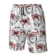 thumbnail image 6 of Uemuo Monkey Pattern Men's Swim Trunks Hawaiian Beach Bathing Suit Swimsuits Beach Quick-Dry Shorts with Pockets-X-Large, 6 of 9