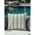 thumbnail image 3 of Outdoor Pillows Waterproof, Farmhouse Sage Green Striped Throw Pillows with Inserts Included, Modern Stripes Art Indoor Outdoor Decorative Lumbar Pillow for Bed/Couch/Patio 16"x16", 1Pcs, 3 of 8