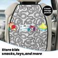 thumbnail image 5 of Kdxio Snake Print 2 Pack Car Kick Mat Seat Cover Back Protector Mat with Pockets for Organizer Backseat Protector and Storage Anti Kick Pad for Vehicles, 5 of 9