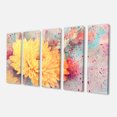 thumbnail image 2 of Aster Flower with Watercolor Splashes - Flower Artwork on Canvas, 2 of 3