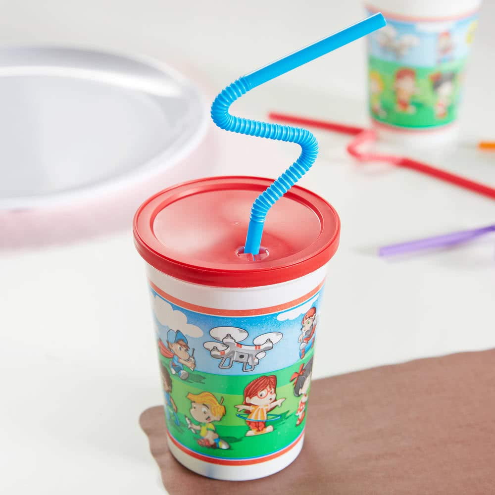 DilaBee Pack of 12 Kids Cups - 10 Oz Straw Cups for Toddlers - Kids Straw  Cup - Plastic Toddler Straw Cup - BPA Free Kids Cup - Fun