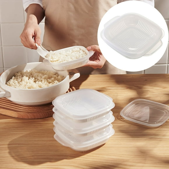 Microwave Oven Heating Bento Box Reduction Quantitative Refrigerator Food Storage Box Rice Packaging Box