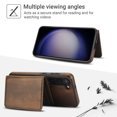 thumbnail image 2 of Allytechgroup Detachable Cards Holder Case for Samsung Galaxy S25, RFID Blocking 2 In 1 Wallet PU Leather Case with Stand Compatible with Magsafe Shockproof Cover for Samsung Galaxy S25, Brown, 2 of 5