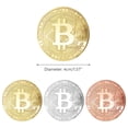 thumbnail image 4 of Moneda de Bitcoin chapada en oro, colección de arte coleccionable, regalo conmemorativo físico, moneda de casasus crypto, Metal de imitación antigua, 4 of 4