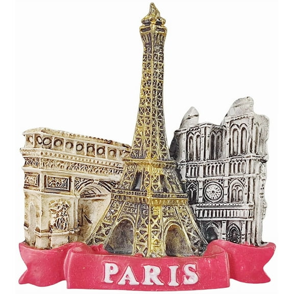 Paris France 3D Fridge Magnet Souvenir Gift,Resin Handmade Paris Refrigerator Magnet Home Decoration Collection