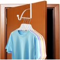 thumbnail image 5 of (Blanco) Juego de 2 ganchos para colgar sobre la puerta, ganchos para una sola puerta, ganchos para valet, ganchos de almacenamiento para colgar varias prendas, abrigos, toallas, sombreros, bufandas,, 5 of 5