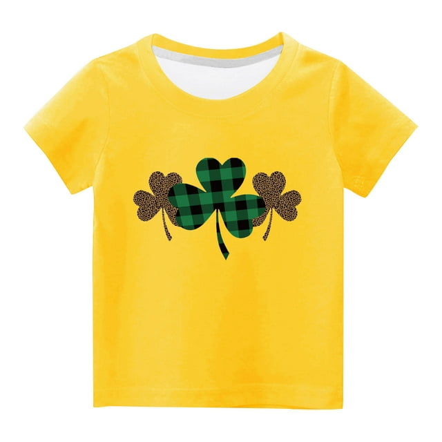 Chemises pour Filles Tout-Petits Enfants Garçons Filles Mignon Col Rond Imprimé Manches Courtes Haut