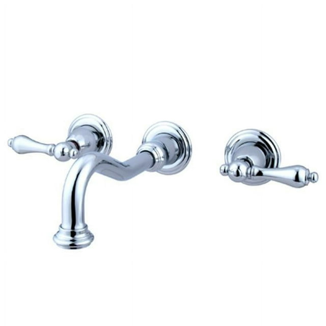 Kingston Brass KS3121AL Robinet de Lavabo Mural Central 8 Pouces - Chrome Poli