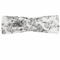 thumbnail image 1 of Botanical Headband, Meadow Blossoms Peony Petals Rural Flourish Bouquets Leaf Field, Elastic and Soft Women's Bandana for Sports and Everyday Use, Grey Red Coconut, by Ambesonne, 1 of 3