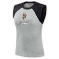 thumbnail image 3 of Women's WEAR by Erin Andrews  Heather Gray San Francisco Giants Cropped Raglan Tank Top, 3 of 4