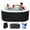Black Square 2-4 People, variant on Outdoor Inflatable Hot Tub for 4 to 6 Person, Square 240 Gallon Portable Hot Tub Spa with Control Panel, Blow Up Spa Bathtub with 130 Bubble Air Jets, Filter