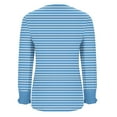 thumbnail image 5 of Sexlip Women Cotton Striped Long Sleeve Tee Casual Crew Neck Tops for Spring and Daily Wear Blue XL, 5 of 6