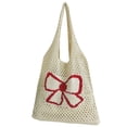 thumbnail image 1 of Bolso Sencillo para Mujer Mano Con Lazo Ganchillo Fiesta Y, 1 of 9